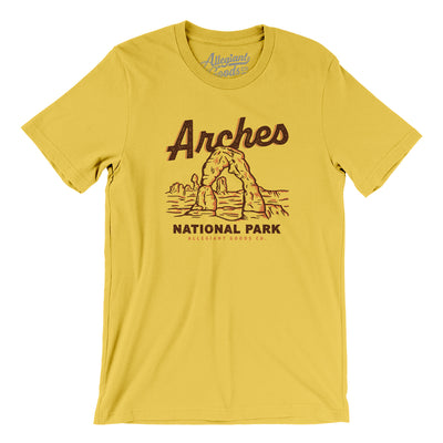 Arches National Park Men/Unisex T-Shirt-Maize Yellow-Allegiant Goods Co. Vintage Sports Apparel