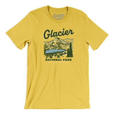 Glacier National Park Men/Unisex T-Shirt-Maize Yellow-Allegiant Goods Co. Vintage Sports Apparel