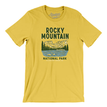 Rocky Mountains National Park Men/Unisex T-Shirt-Maize Yellow-Allegiant Goods Co. Vintage Sports Apparel