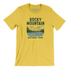 Rocky Mountains National Park Men/Unisex T-Shirt-Maize Yellow-Allegiant Goods Co. Vintage Sports Apparel