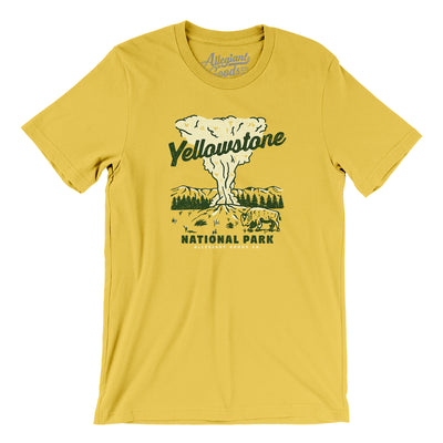 Yellowstone National Park Old Faithful Men/Unisex T-Shirt-Maize Yellow-Allegiant Goods Co. Vintage Sports Apparel