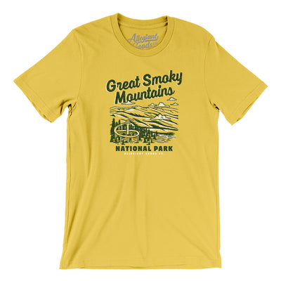 Great Smoky Mountains National Park Men/Unisex T-Shirt-Maize Yellow-Allegiant Goods Co. Vintage Sports Apparel