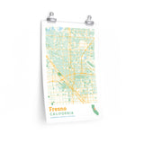 Fresno California City Street Map Poster-Allegiant Goods Co. Vintage Sports Apparel