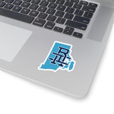 Rhode Island Home State Sticker (Navy & Carolina Blue)-Allegiant Goods Co. Vintage Sports Apparel