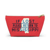 If Lost Return to Mississippi Accessory Bag-Small-Allegiant Goods Co. Vintage Sports Apparel