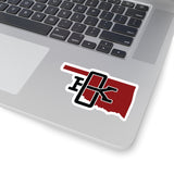 Oklahoma Home State Sticker (Maroon & Black)-Allegiant Goods Co. Vintage Sports Apparel