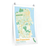 San Francisco California City Street Map Poster-24″ × 36″-Allegiant Goods Co. Vintage Sports Apparel