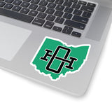 Ohio Home State Sticker (Black & Green)-Allegiant Goods Co. Vintage Sports Apparel