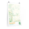 Scottsdale Arizona City Street Map Poster-20″ × 30″-Allegiant Goods Co. Vintage Sports Apparel