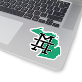 Michigan Home State Sticker (Green & Black)-Allegiant Goods Co. Vintage Sports Apparel
