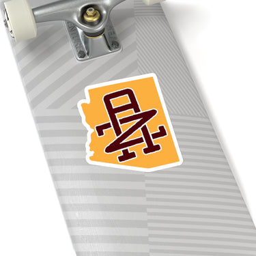 Arizona Home State Sticker (Navy Blue & Yellow)-Allegiant Goods Co. Vintage Sports Apparel