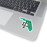 Florida Home State Sticker (Green & Forest Green)-3x3"-Allegiant Goods Co. Vintage Sports Apparel