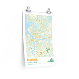 Norfolk Virginia City Street Map Poster-Allegiant Goods Co. Vintage Sports Apparel