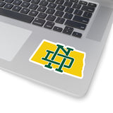 North Dakota Home State Sticker (Yellow & Green)-Allegiant Goods Co. Vintage Sports Apparel