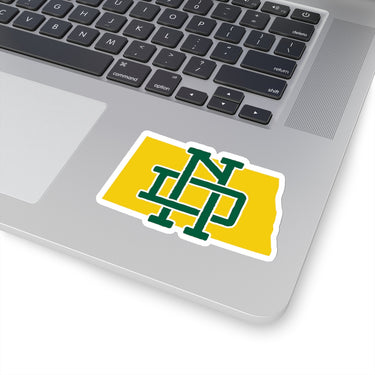North Dakota Home State Sticker (Yellow & Green)-Allegiant Goods Co. Vintage Sports Apparel