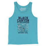 Black Canyon Of The Gunnison National Park Men/Unisex Tank Top-Aqua Triblend-Allegiant Goods Co. Vintage Sports Apparel