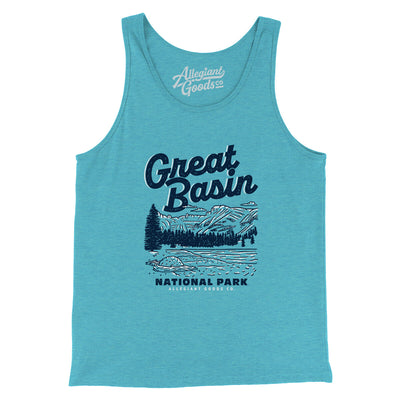 Great Basin National Park Men/Unisex Tank Top-Aqua Triblend-Allegiant Goods Co. Vintage Sports Apparel