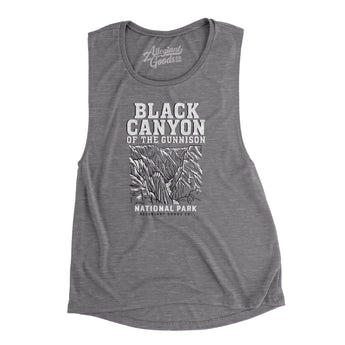 Black Canyon Of The Gunnison National Park Women's Flowey Scoopneck Muscle Tank-Allegiant Goods Co. Vintage Sports Apparel