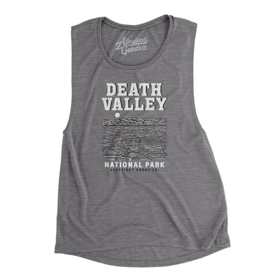 Death Valley National Park Women's Flowey Scoopneck Muscle Tank-Asphalt Slub-Allegiant Goods Co. Vintage Sports Apparel