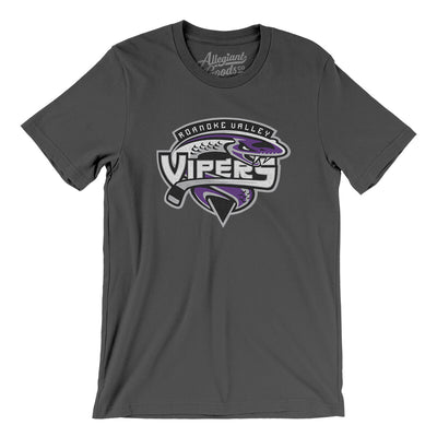 Roanoke Valley Vipers Men/Unisex T-Shirt-Asphalt-Allegiant Goods Co. Vintage Sports Apparel