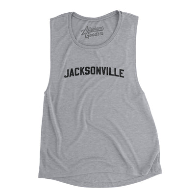 Jacksonville Varsity Women's Flowey Scoopneck Muscle Tank-Athletic Heather-Allegiant Goods Co. Vintage Sports Apparel