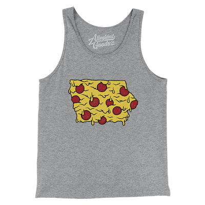 Iowa Pizza State Men/Unisex Tank Top-Athletic Heather-Allegiant Goods Co. Vintage Sports Apparel