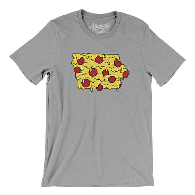 Iowa Pizza State Men/Unisex T-Shirt-Athletic Heather-Allegiant Goods Co. Vintage Sports Apparel