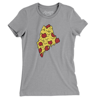 Maine Pizza State Women's T-Shirt-Athletic Heather-Allegiant Goods Co. Vintage Sports Apparel