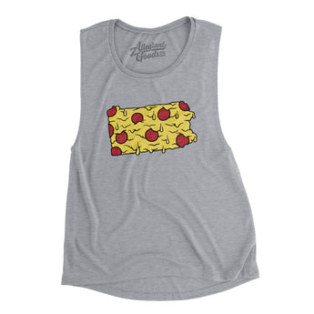 Pennsylvania Pizza State Women's Flowey Scoopneck Muscle Tank-Allegiant Goods Co. Vintage Sports Apparel