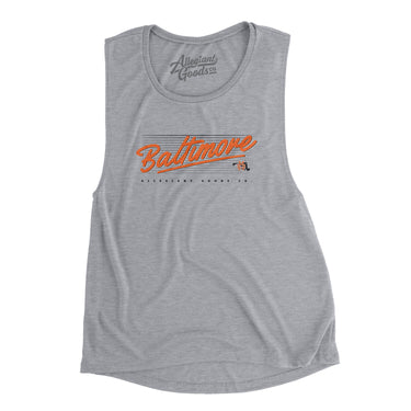 Baltimore Retro Women's Flowey Scoopneck Muscle Tank-Allegiant Goods Co. Vintage Sports Apparel