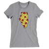 Illinois Pizza State Women's T-Shirt-Athletic Heather-Allegiant Goods Co. Vintage Sports Apparel