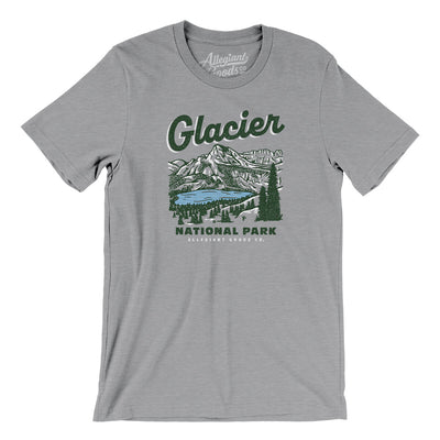 Glacier National Park Men/Unisex T-Shirt-Athletic Heather-Allegiant Goods Co. Vintage Sports Apparel