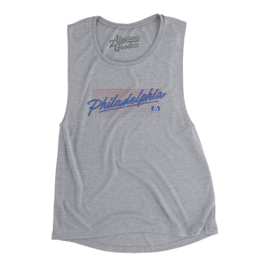 Philadelphia Retro Women's Flowey Scoopneck Muscle Tank-Allegiant Goods Co. Vintage Sports Apparel
