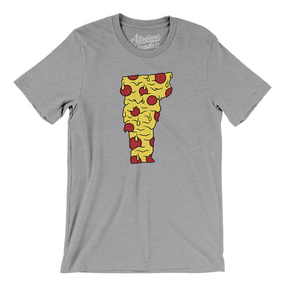 Vermont Pizza State Men/Unisex T-Shirt-Athletic Heather-Allegiant Goods Co. Vintage Sports Apparel