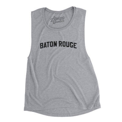 Baton Rouge Varsity Women's Flowey Scoopneck Muscle Tank-Athletic Heather-Allegiant Goods Co. Vintage Sports Apparel