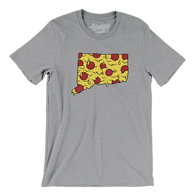 Connecticut Pizza State Men/Unisex T-Shirt-Athletic Heather-Allegiant Goods Co. Vintage Sports Apparel