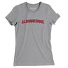 Albuquerque Varsity Women's T-Shirt-Athletic Heather-Allegiant Goods Co. Vintage Sports Apparel