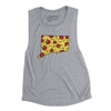 Connecticut Pizza State Women's Flowey Scoopneck Muscle Tank-Athletic Heather-Allegiant Goods Co. Vintage Sports Apparel