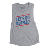 Let's Go Buffalo Women's Flowey Scoopneck Muscle Tank-Athletic Heather-Allegiant Goods Co. Vintage Sports Apparel