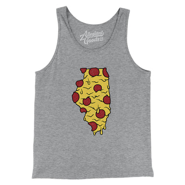 Illinois Pizza State Men/Unisex Tank Top-Allegiant Goods Co. Vintage Sports Apparel