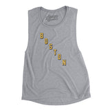 Boston Hockey Jersey Women's Flowey Scoopneck Muscle Tank-Allegiant Goods Co. Vintage Sports Apparel