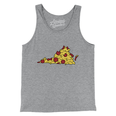 Virginia Pizza State Men/Unisex Tank Top-Athletic Heather-Allegiant Goods Co. Vintage Sports Apparel
