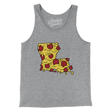 Louisiana Pizza State Men/Unisex Tank Top-Allegiant Goods Co. Vintage Sports Apparel
