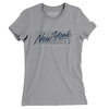 New York Retro Women's T-Shirt-Athletic Heather-Allegiant Goods Co. Vintage Sports Apparel