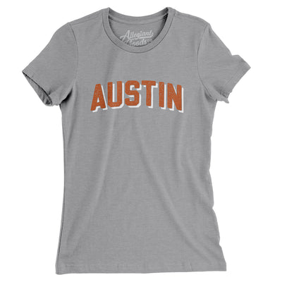 Austin Varsity Women's T-Shirt-Athletic Heather-Allegiant Goods Co. Vintage Sports Apparel