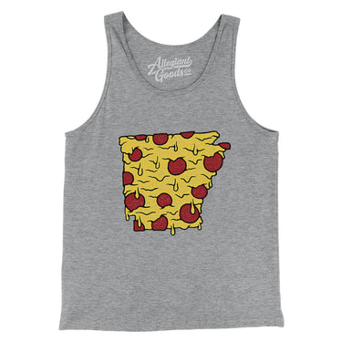 Arkansas Pizza State Men/Unisex Tank Top-Allegiant Goods Co. Vintage Sports Apparel