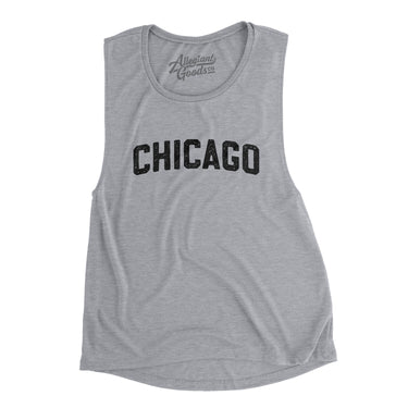 Chicago Varsity Women's Flowey Scoopneck Muscle Tank-Athletic Heather-Allegiant Goods Co. Vintage Sports Apparel