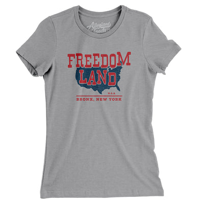 Freedomland Usa Women's T-Shirt-Athletic Heather-Allegiant Goods Co. Vintage Sports Apparel
