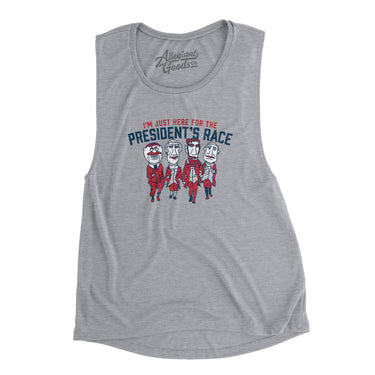 I’m Just Here For The Presidents Race Women's Flowey Scoopneck Muscle Tank-Allegiant Goods Co. Vintage Sports Apparel