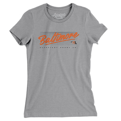 Baltimore Retro Women's T-Shirt-Athletic Heather-Allegiant Goods Co. Vintage Sports Apparel